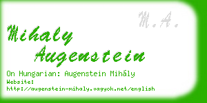 mihaly augenstein business card